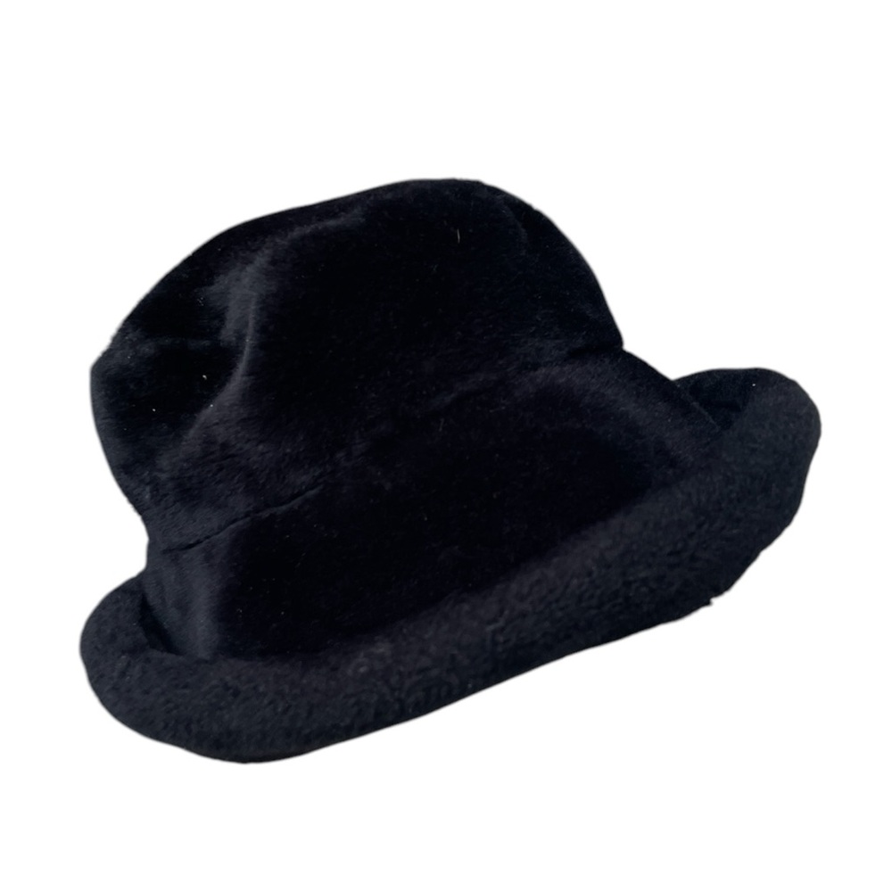 Betmar Vintage 90’s Black Faux Fur Bucket Hat